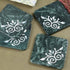 Stone Coasters in Marble and Mother of Pearl (Set of 4)